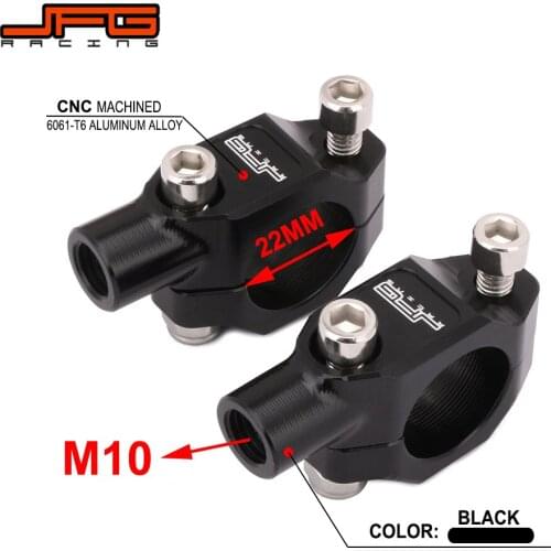 Motorcycle Aluminum Handlebar Mirror Mount Rotating Bar Clamp For M10x1.25 7/8" Hand Thread Rear View Mirrors KTM EXC XC SX KXF