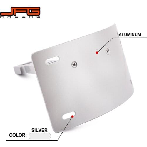 Motorcycle CNC Aluminum Curved Mount License Plate Tag Holder Bracket For KAWASAKI ZX6R 636 ZX7R ZX9R ZX12R ZX14R ZX6RR