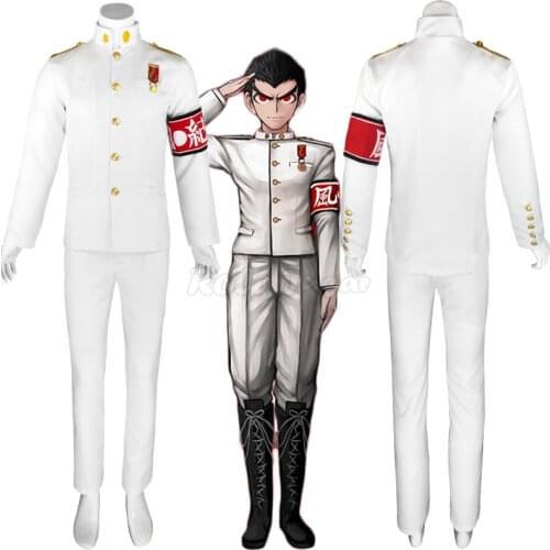 Anime Danganronpa Kiyotaka Ishimaru Cosplay Costume Men Uniform Full Sets Wig Halloween Party Show Clothes S-3XL C122M249