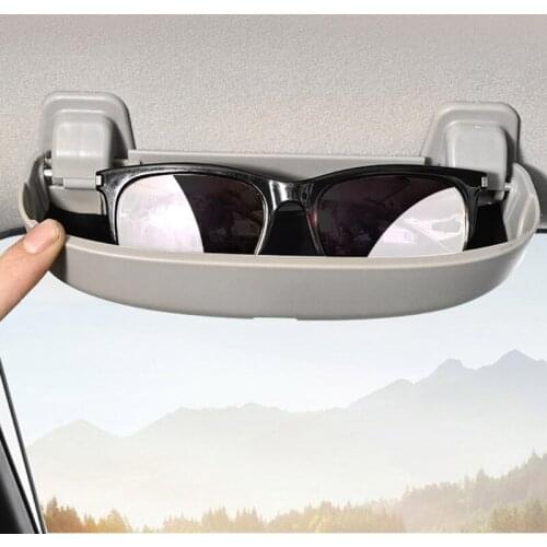 Car Universal Sunglasses Hard Shell Holder Car Visor Holder Box Eyeglasses Case
