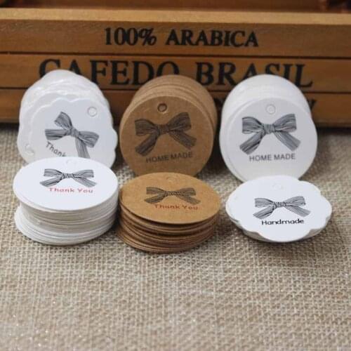 Zerong homemade gift label tag ,vintage with love kraft tag for gifts ,candy favors display decoration label tag 3cm100pcs