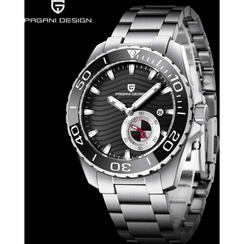 2021 Pagani Design Ceramic Baffle Stainless Steel Luminous Pointer Business Mens Automatic Mechanical Waterproof Clock часы