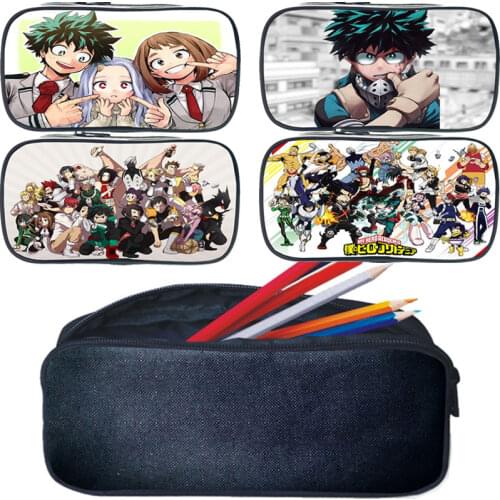 Anime My Hero Academia Pencil Case for Students Teens Pen Case High Quality Pen Case Boy Girl Cartoon Stationery Bag Makeup Box
