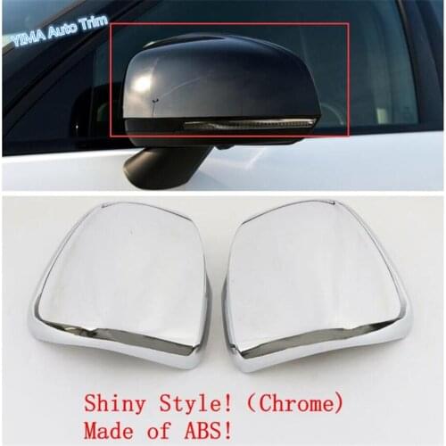 Lapetus Auto Styling Wing Case Rearview Mirror Protector Shell Cover Trim Fit For VOLVO XC40 2018 - 2020 Chrome Carbon Fiber ABS