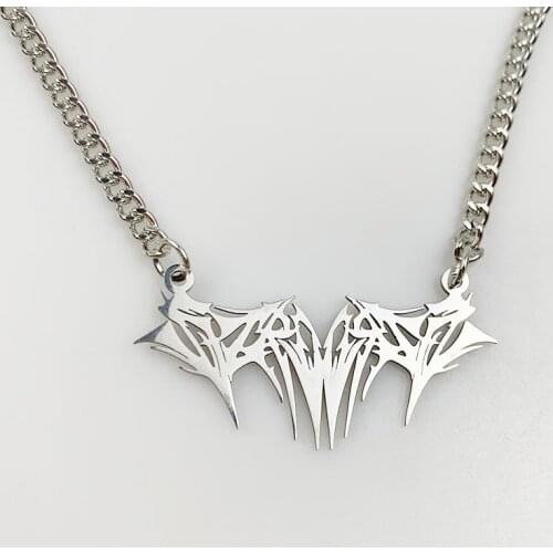 Punk Pink Rabbit Rhinestone Choker Necklace for Women Girl Hip Hop Harajuku Pendant Trendy Stainless Steel Necklace Jewelry