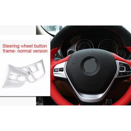 For BMW 4 series 2014-2019 ABS steering wheel button frame- normal version chrome molding trim 2pcs