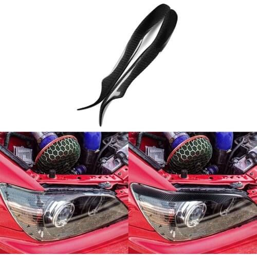 For Lexus IS IS200 IS300 Altezza XE10 1998-2005 Real Carbon Fiber Headlight Cover Eyebrows Eyelids Car Stickers Trim Protector
