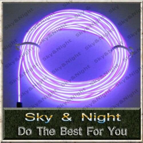Purple Neon EL Wire Rope Tube +3V Controller For Party Wedding Decoration other color also option with Free shipping
