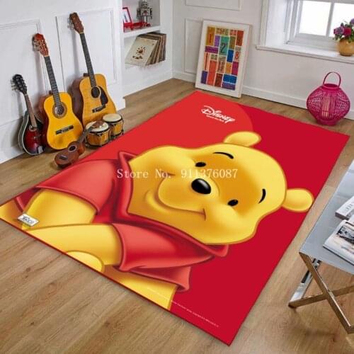 Cartoon 3D Winnie the Pooh Door Mat Kid Boys Girls Game Mat Living room Bedroom Kitchen Carpet Indoor Bathroom Mat Birthday Gift