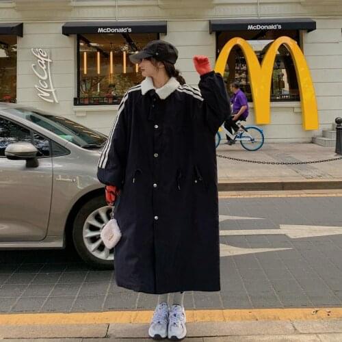 Will ~ big yards cotton-padded jacket oversize female tide long han edition new coltsfoot leisure cotton-padded clothes loose qu