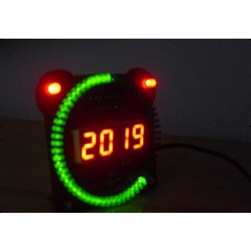 Electronic clock kit Digital tube electronic watch Alarm clock rotating LED STC15F2K08S2-28I for STC DIY kit Ds1302 clock