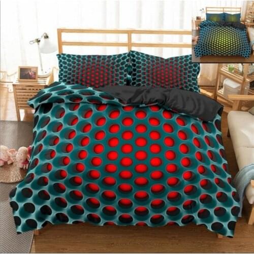 3D Printed Dense hole pattern duvet cover set 2/3Pcs with PillowCase Bedding Sets Single Twin Full Queen King Size (No padding)