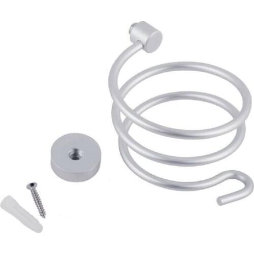 Wall Mount Blower Spiral Stand Durable Stainless Steel Hair Dryer Fixation Frame