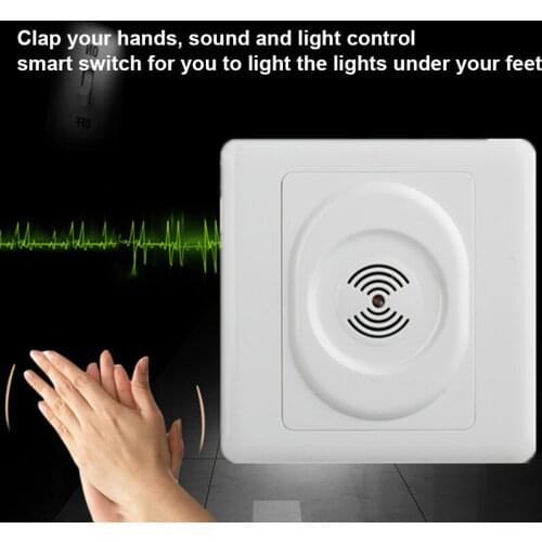 1 pc New Smart Home Wall Mount Smart Voice Control Light Sensor Switch Sound & Light Controlled hot saleDelay Switch