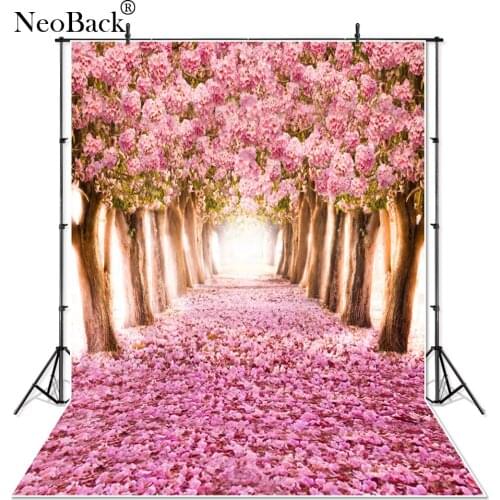NeoBack 5x7ft vinyl Cloth Newborn floral Photo backgrounds Printed Children floral park view Photo Backdrop Photo Studio B0010