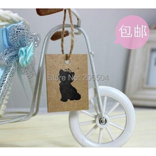 Wholesale Scallop Kraft Blank Hang tag Retro Gift tag, Table Number cards, 500pcs/lot High Quality Kraft Tag yxc034