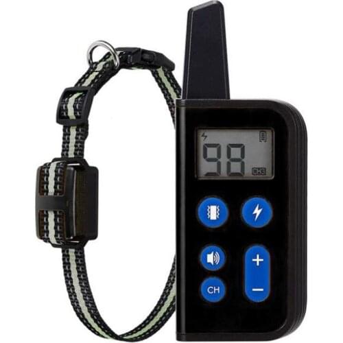 Bark Collar Dog Stop Barking with Ultrasound and Harmless Shock Intelligent Anti-Barking Deterrent Device With Remote Black