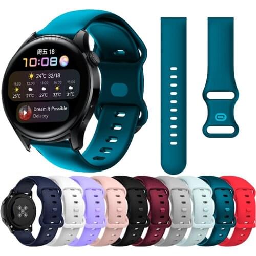 Watchband For HUAWEI WATCH 3 46mm Soft Silicone Strap GT 2 Pro/HONOR MagicWatch 2/GS Pro Wristband Bracelet Replace Accessories