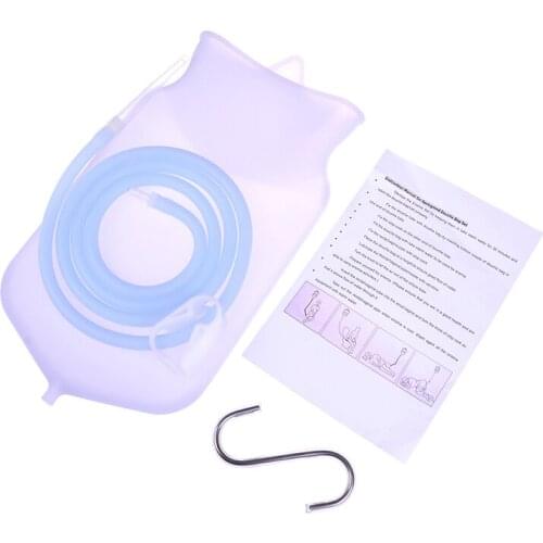 Silicone Enema Bag Kit for Colon Cleansing with Hose Health Anal Vagina Cleaner Washing Enema Kit Flusher Constipation 2000ml