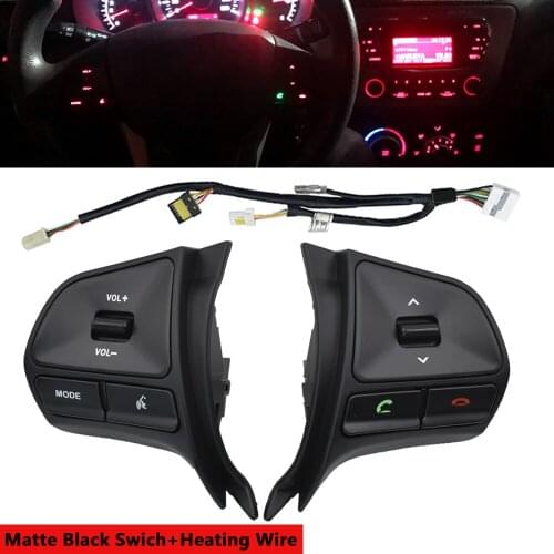Brandnew Steering wheel audio volume music control button for KIA K2 new RIO K2 switch telephone sound with Redbacklight
