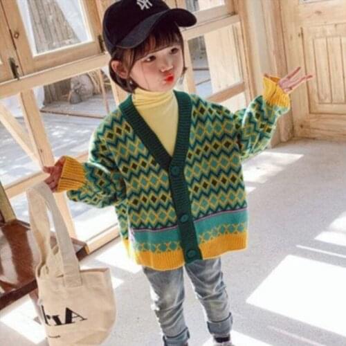 Girl Sweater Kids Baby Toddler Tops 2021 Wave Thicken Warm Winter Autumn Wool Knitting Cashmere Christmas Children Clothing