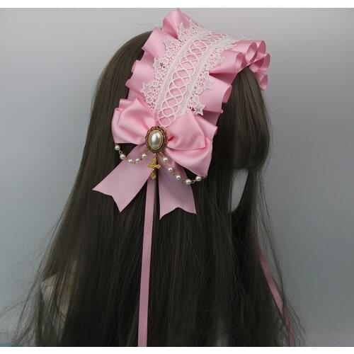Lolita Headband Hair With Headdress Lolita Gothic Dark Series Angel Handle Sweet Hair Accessories MAGOGO