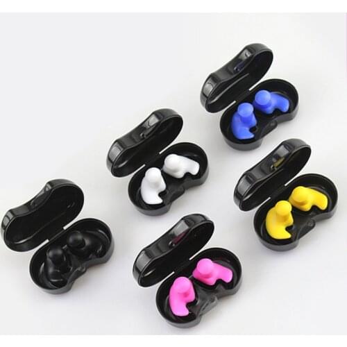 1Pairs Swimming Earplugs Waterproof Soft Silicone Soft for Kids Adults Anti-noise Swim Ear Plugs Showering Bathing Snorkeling