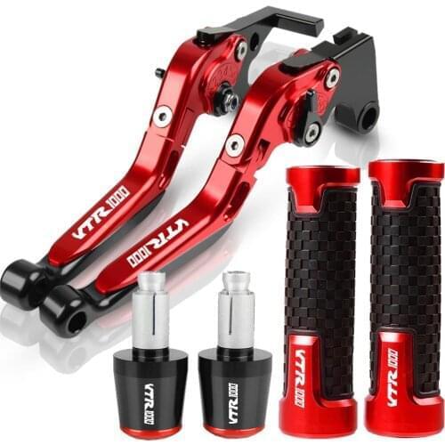 For HONDA VTR1000 VTR 1000 1997 1998 1999 2000 2001 2002 2003 2004 Motorcycle Extendable Brake Clutch Levers Handlebar grip end