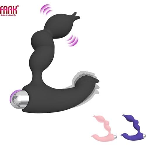 Vibrating Anal Beads Vaginal Massage Masturbator Male Prostate Anal Plug Strong G-Spot Stimulating Vibrator Adult Orgasm Sex Toy