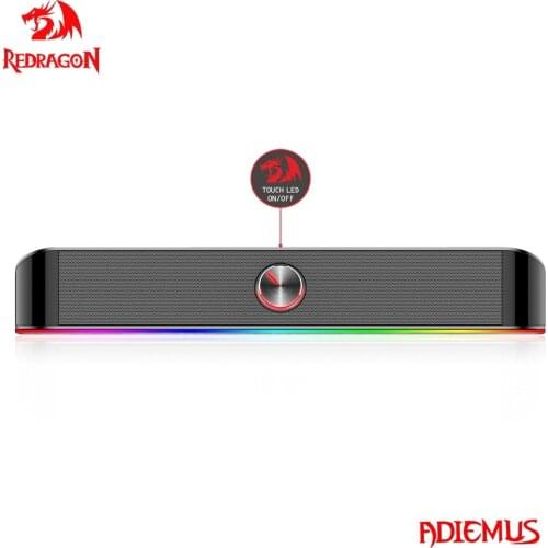 Redragon Adiemus GS560 aux 3.5mm stereo surround music smart RGB speakers column sound bar for computer PC notebook loudspeakers