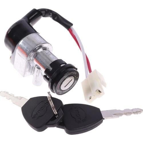 1PC High Performance Motorcycle Electric Bike Scooter E-bike Electric Lock Battery Chager Mini Lock with 2 keys Universal