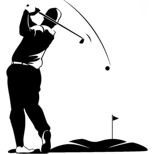 14.8CM*16.1CM Fashion Golf Player Sport Silhouette Car Stickers Vinyl Decor S9-0937