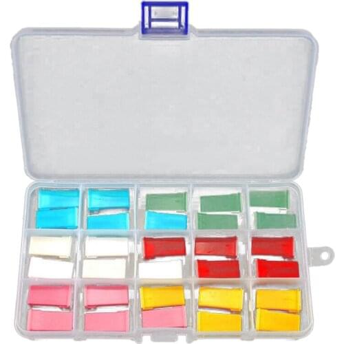 30Pcs/Box 20A-60A F2828-Z PAL Fuse Copper Long Female Fuse Link Jcase FMX PAL Cartridge Fuse Kit for Japanese Auto Car