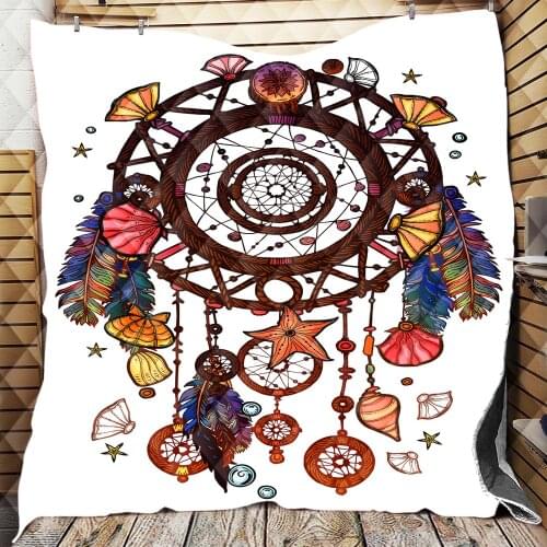 3D Beautiful Dreamcatcher Quilt Throw Warm Blankets Birthday Christmas Gifts Home Decor Textile