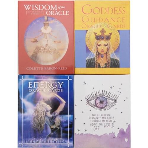 4 Styles English Oracle Cards Deck Play Games Tarot Cards Guidance Divination Fate Board Game Playing Card Games For Women