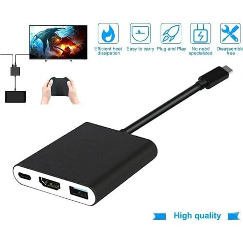 USB-C To HDMI 3 in 1 Cable Converter For Apple Macbook USB 3.1 Thunderbolt 3 Type C Switch To HDMI 4K Hub Adapter Cable 1080P