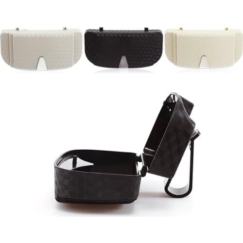 Car Sun Glasses Holder Case Box Glasses Clip Auto Visor Card Ticket Organizer Lightweight and Stable 180 Degree Rotation