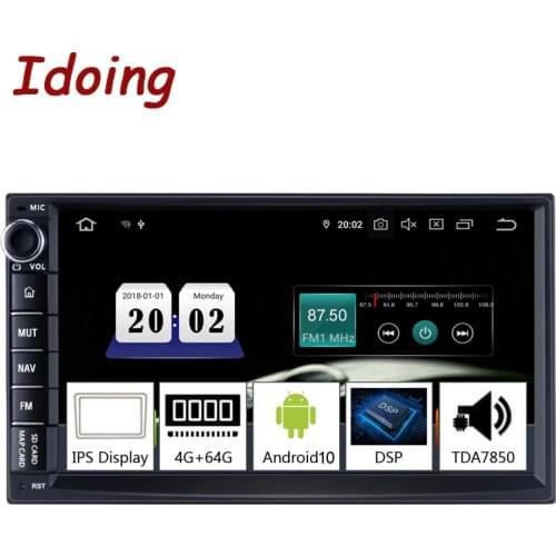 Idoing 7"Universal Octa Core 2Din Car Android 10 Radio Multimedia Player PX5 4G RAM 64G ROM GPS Navigation IPS Screen TDA 7850