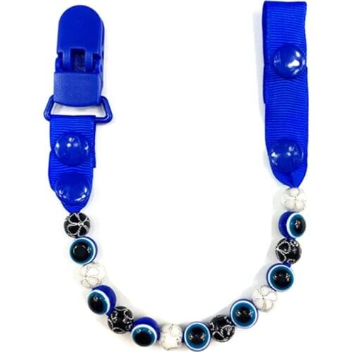 2021 Blue Eye Pacifier Chain For Nipples Chupetas Para Bebe Pacifier Clips Chain Soother Holder Chain For Baby