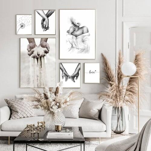 Black White Romantic Hand In Hand diamond Painting Love Diamond embroidery Fashion Picture Couples Lovers Room Decor