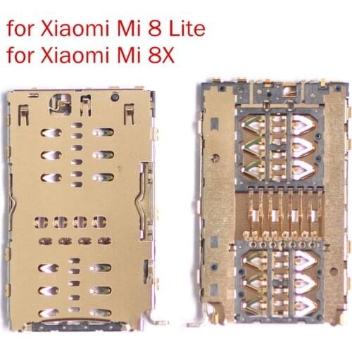 For Xiaomi Mi 8 Lite/ Mi 8X Card Reader SIM SD Card Slot Connector Socket Holder Tray Reader Replacement Repair Spare Parts