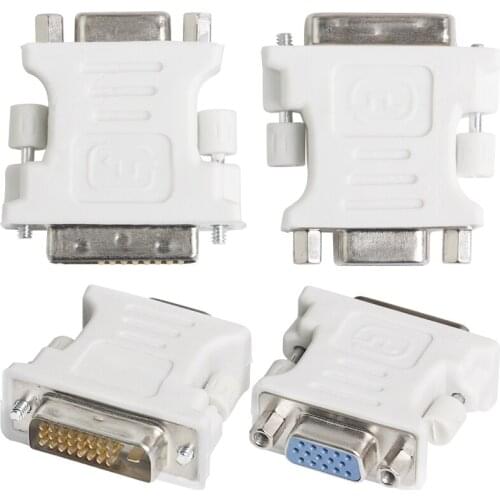 DVI-I Male24+1/5 to VGA Female Adapter Connector for Desktop PC Computer 100pcs/lots