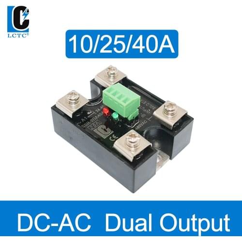 SSR-2DA10A 25A 40A Dc control Ac Dual Output Control Single Phase Solid State Relay