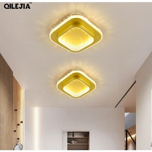 New Crystal Chandelier Aisle Lights For Study Corridor Aisle Parlor Loft Balcony Luxury Deco Lighting Fixtures Indoor LED Lamps