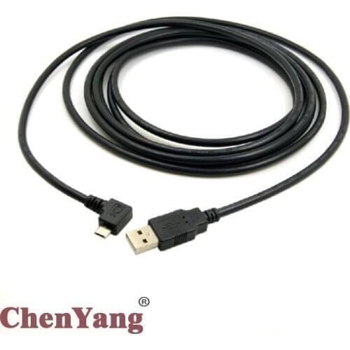 Chenyang Left Angled 90 Degree Micro USB Male to USB 2.0 Data Charge Cable 3m for Tablet & Cell Phone