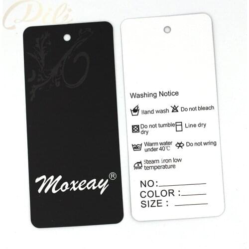 300pcs/lot customized paperboard hang tag clothing swing tag garment bag shoes printed tags