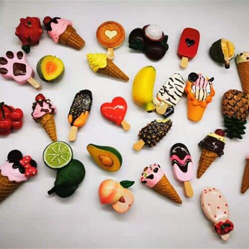 Fruit desserts Fridge Magnet 3d Creative Simulation Cute Refrigerator Magnetic Stickers Photo Magnetic Sticker Decoration Gift