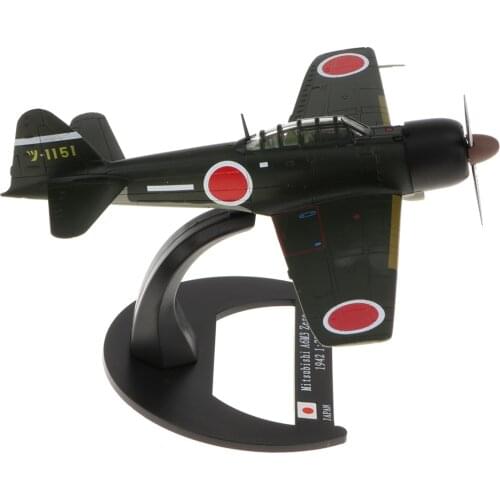 1:72 Scale WWII Japan Mitsubishi A6M3 Zero Fighter Plane Aircraft Diecast Army Model Collection Toy