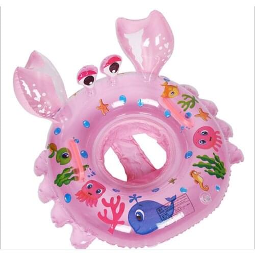 Cartoon Crab Baby Seat Float Thicken Inflatable Rings For Boys Girls Kids Summer Water Sport Swimming Pool Accessories