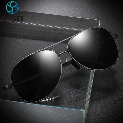 YSO Black Polarized Mens Sungalsses Brand Designer Overszied Lens UV Protection Male Glasses Photochromic Day and Night Eyewear